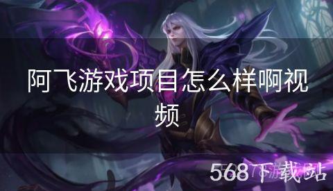 阿飞游戏项目怎么样啊视频